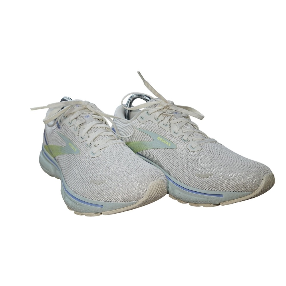 Brooks Ghost 15 Shoes Women 10.5 White Pastel Running‎ Cushion Sneakers Athletic